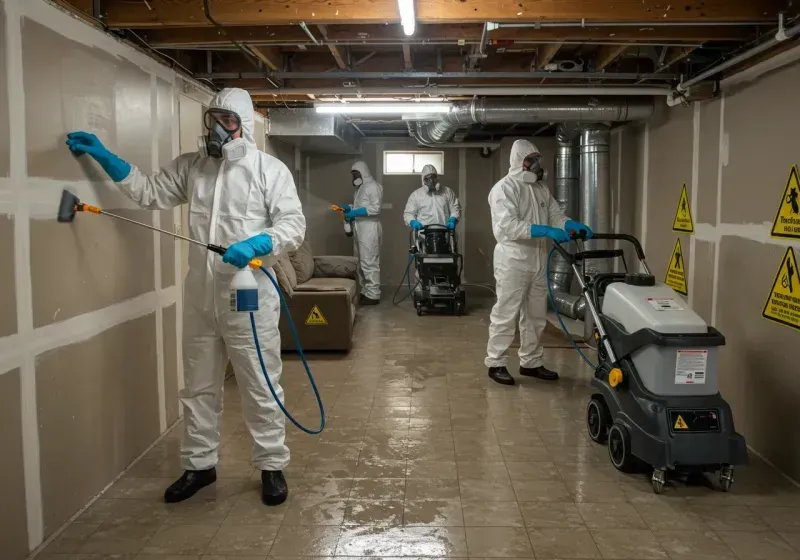 Basement Moisture Removal and Structural Drying process in Peshtigo, WI